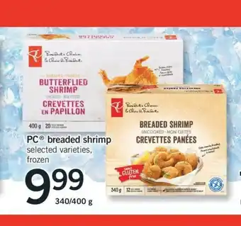 Fortinos PC Breaded Shrimp offer