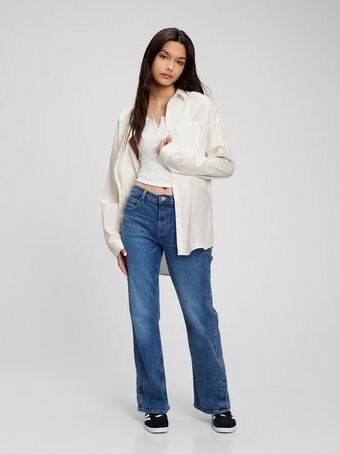 Gap Teen 100% organic cotton oversized button-down shirt offer