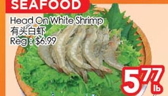 Superking Supermarket Head on white shrimp offer