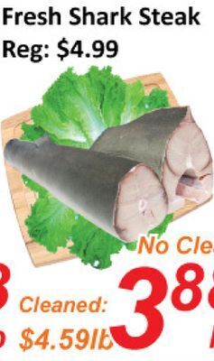 Seasons Foodmart Fresh shark steak offer