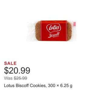 Costco Lotus biscoff cookies, 300 × 6.25 g offer