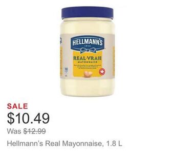 Costco Hellmann's real mayonnaise, 1.8 l offer