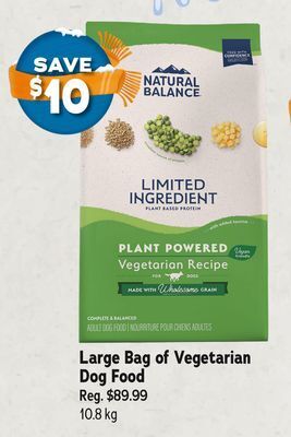 Ren’s Pets Depot Natural balance large bag of vegetarian dog food offer