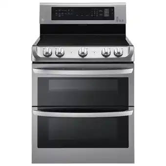 Best Buy Lg 30" 7.3 cu. ft. double oven freestanding smooth top electric range (lde5415st) - stainless steel offer