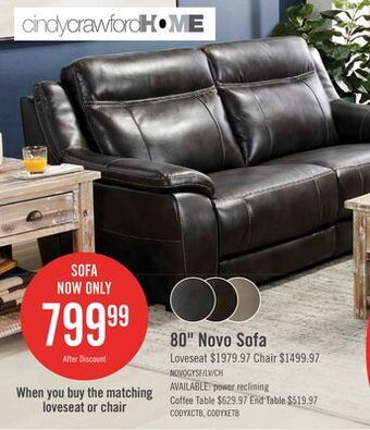 The Brick Novo leather-look fabric sofa - grey offer