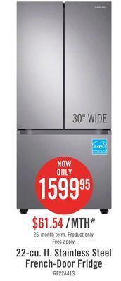 The Brick Samsung 22.1 cu. ft. french-door refrigerator - rf22a4111sr/aa offer