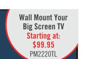The Brick Corliving tilting wall mount for 40" - 100" televisions offer