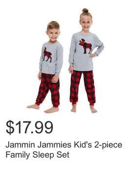 Costco Jammin jammies kid's 2-piece family sleep set offer