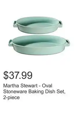 Costco Martha stewart - oval stoneware baking dish set, 2-piece offer