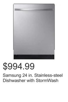Costco Samsung 24 in. stainless-steel dishwasher with stormwash offer