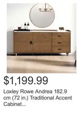 Costco Loxley rowe andrea 182.9 cm (72 in.) traditional accent cabinet with storage offer