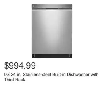Costco Lg 24 in. stainless-steel built-in dishwasher with third rack offer