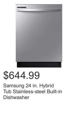 Costco Samsung 24 in. hybrid tub stainless-steel built-in dishwasher offer