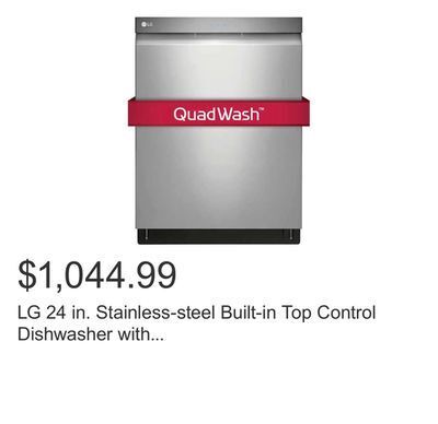 lg top control dishwasher with quadwash costco