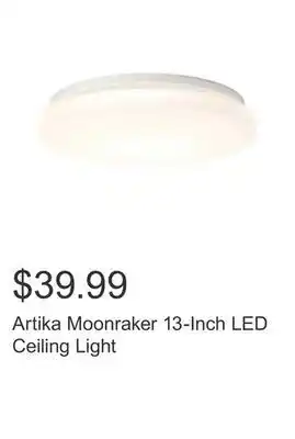 Costco Artika moonraker 13-inch led ceiling light offer