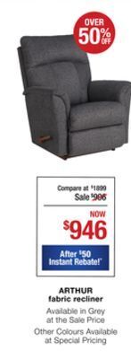 La Z Boy Arthur fabric recliner offer