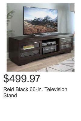 Costco Reid black 66-in. television stand offer