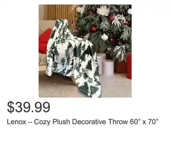 Costco Lenox – cozy plush decorative throw 60" x 70" offer