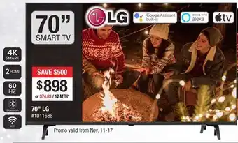 Bad Boy Superstore Lg 4k smart 70" hz 2 hdmi smart tv offer