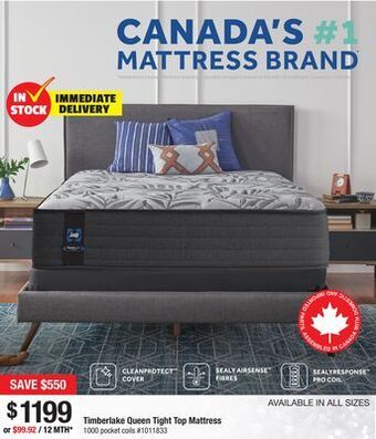 Bad Boy Superstore Timberlake queen tight top mattress offer