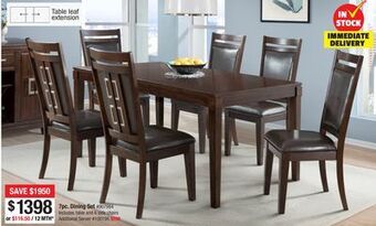 Bad Boy Superstore 7pc. dining set offer