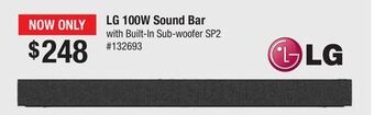 Bad Boy Superstore Lg 100w sound bar offer
