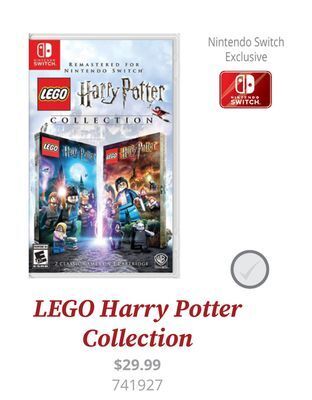 GameStop Lego harry potter collection offer