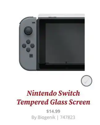 GameStop Biogenik nintendo switch tempered glass screen offer