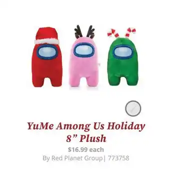 GameStop Among us 8" christmas plush - one variation chosen at random offer
