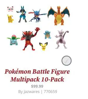 GameStop Pokémon battle figure multipack 10-pack offer