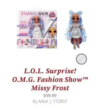 GameStop Lol surprise omg fashion show style edition missy frost fashion doll offer