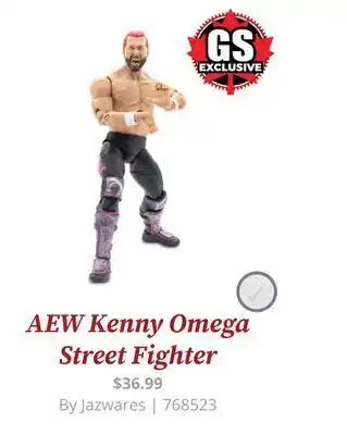 GameStop Aew kenny omega street fighter offer