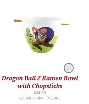 GameStop Dragon ball z ramen bowl with chopsticks offer