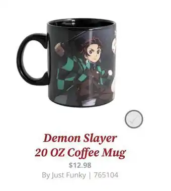 GameStop Just funky demon slayer 20oz coffee mug offer