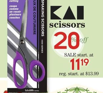 Fabricville Kai scissors offer