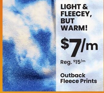 Fabricland Outback fleece prints offer