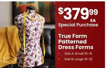 Fabricland True form patterned dress offer