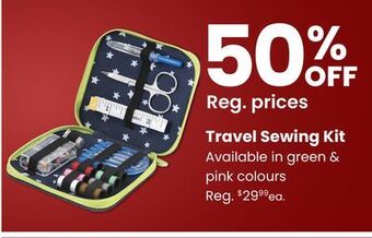Fabricland Travel sewing kit offer