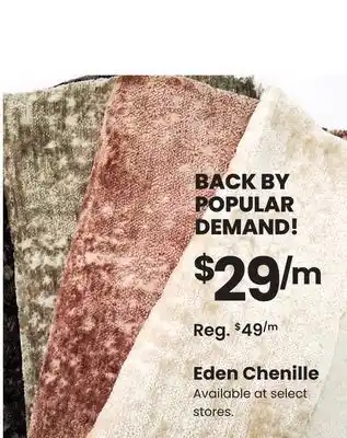 Fabricland Eden chenille offer