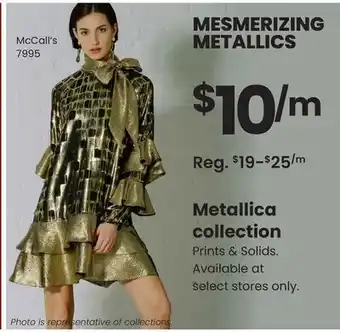 Fabricland Metallica collection offer