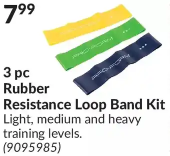 Princess Auto 3 pc rubber resistance loop band kit offer