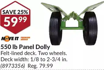 Princess Auto Move it 550 lb panel dolly offer