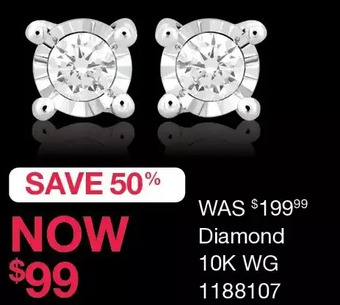 Charm Diamond Diamond 10k wg earrings offer