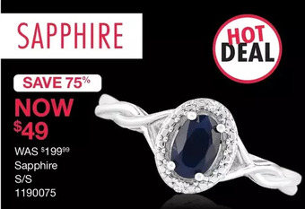 Charm Diamond Sterling silver blue sapphire diamond ring offer