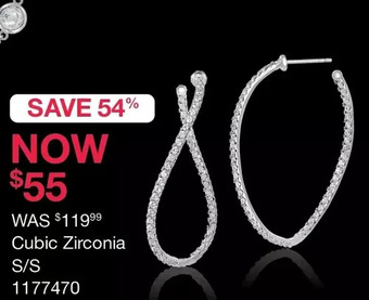 Charm Diamond Sterling silver cubic zirconia twist earrings offer
