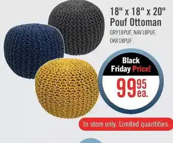 The Brick 18" x 18" x 20" pouf ottoman offer