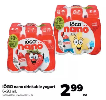 Real Canadian Superstore Iögo nano drinkable yogurt offer