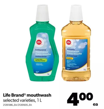 Real Canadian Superstore Life brand mouthwash offer
