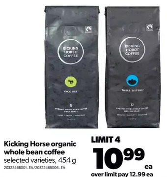 Real Canadian Superstore Kicking horse organic whole bean coffee offer