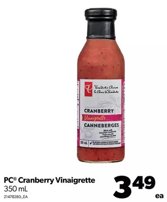 Real Canadian Superstore Pc cranberry vinaigrette offer
